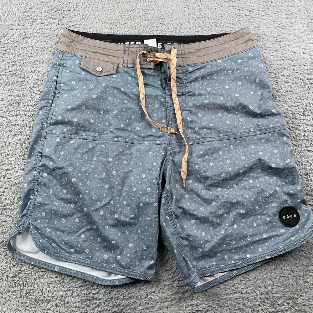 Howler Brothers Shorts Mens 30 Blue Vaquero Stretch Board Shorts Surf Swim